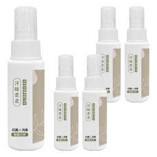 GIGIJING 淨極勁 汗味走走 衣物抗菌消臭噴霧 柚香白茶, 80ml, 5瓶