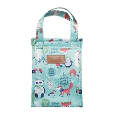 iSFun 三角手提 保溫保冷便當袋, 1個, 淺綠熊貓