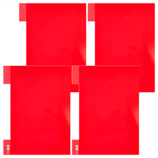 DaTaBanK 三田文具 A4 標準型 小3孔夾資料夾, 紅色, 4本