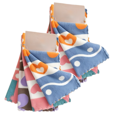 超柔軟吸水珊瑚絨 30 x 30cm 廚房清潔抹布 吸水速乾 波西米亞風抹布, 8條