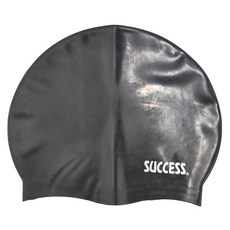 SUCCESS 成功 超彈性矽膠泳帽 - 100%矽膠材質, 黑色, 1個
