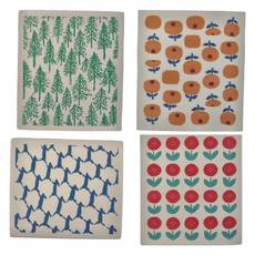 SHIMOYAMA 長方形木漿棉抹布 皆川明 4片裝, 1組