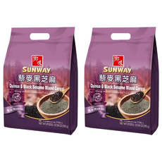 鄉味 SUNWAY 黎麥黑芝麻, 富含膳食纖維 無添加奶精/香料, 30g, 10包, 2袋