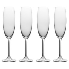 MIKASA 水晶玻璃香檳杯 晶透, 4個, 236ml