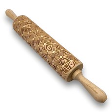 SOLO 歐洲家居 同心圓歐洲櫸壓紋擀麵棍, 1支