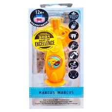 MARCUS&MARCUS 360度矽膠固齒訓練牙刷, 12個月以上適用, 1支, 長頸鹿