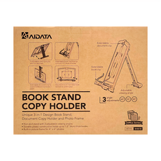 aidata 三合一多功能閱讀看板, 書本支架, 文件夾, 相框, 28.9 x 22.5 x 5.1cm, 黑色