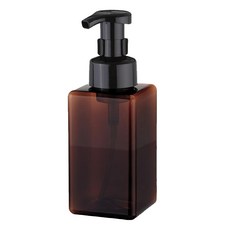 AHOYE 幕斯瓶 450ml 按壓式分裝瓶 大容量清潔液體分裝器 浴室廚房適用, 1個, 棕色