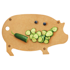 GOLD LIFE 高密度木纖維砧板 動物造型 41.5 x 25.5 x 0.6cm, 大胖豬 卡其色, 1個