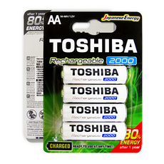 TOSHIBA 東芝 3號低自放鎳氫充電AA電池 TNH-6GME 29g, 4顆, 1組