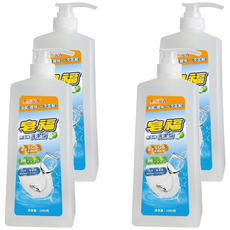 皂福 無香精洗潔精 全新配方 油膩腥味一次瓦解 通過SGS多項認證 無苯無磷無螢光劑 生物分解度高於95%, 1kg, 4瓶