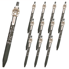 PENROTE 筆樂 柴語錄造型中性筆 黑墨 0.5mm 黑色, 12支