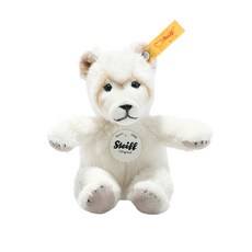 Steiff 德國金耳釦泰迪熊 Mini Polar Bear 長絨毛黃標玩偶, 10cm, 北極熊, 1個