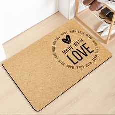 半島良品 天然軟木防滑防霉地墊, 愛心, 1個