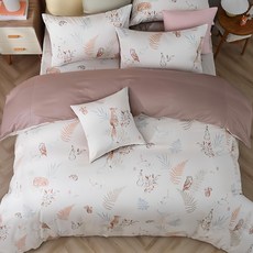 Hong Yew Bedding 鴻宇寢飾 300織薄被套 狐狸艾莉森 台灣製2306, 可可