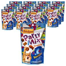 Friskies 喜躍 Party Mix 香酥餅 貓用零食 - 鮪魚、鮭魚、鯛魚口味, 海洋鮮味, 480g, 2盒