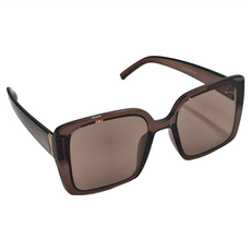 ALEGANT 韓版微光透視感方框墨鏡/UV400太陽眼鏡 核桃棕, 140