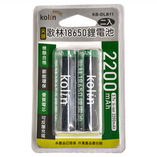 Kolin 歌林 二次鋰電池 KB-DLB11 68 x 18mm, 2個裝, 1組