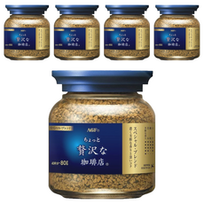 AGF 微奢華咖啡店 香醇咖啡罐 藍金, 80g, 1入, 5罐