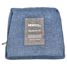 WIDE VIEW 折疊式行李箱拉桿後背包, 陽離子防水布料, 透氣背帶, 藍色, 展開55 x 35 x 22cm 收納22 x 20 x 5cm