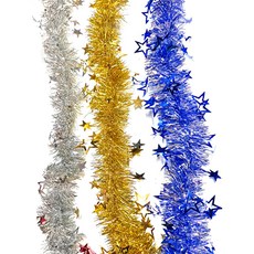 MODACore 摩達客 雙色星星彩條金蔥條組合, 顏色隨機, 3條