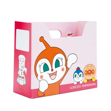 sun-star 麵包超人 橫立式紙盒文件收納夾, 紅精靈 粉色 + 橘色