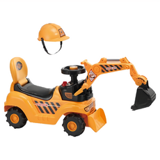 CHING-CHING 親親 學步車滑步車 工程挖土機, 黃色, 兒童滑行玩具, 1個