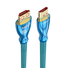 CHOseal 秋葉原 HDMI2.0 4K高畫質3D影音編織傳輸線 1.5M, 藍色, 1條