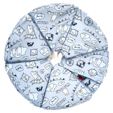 Mon bebe 夢貝貝 防水海綿頭套 珍珠棉內裡 柔軟超輕量 魔鬼氈方便調節 不易掙脫 防潑水面料 易於清潔, L, 灰色, 1個