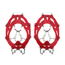 comet 戶外防滑鍊爪 附魔鬼氈 2個 + 收納袋, 紅色