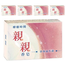 親親 香皂，天然油脂來源成分，泡沫細緻洗後不乾澀，添加益生菌，天然楊梅蠟幫助保濕, 100g, 5個