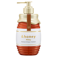 &honey milky 蜂蜜滋潤修復潤髮乳 500ml 蜂蜜修護 深層滋養 持久保濕 告別毛躁 重現秀髮光澤, 1瓶