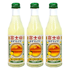 木村飲料 富士山柚子風味汽水, 富士川町產柚子果汁3%, 240ml, 3瓶