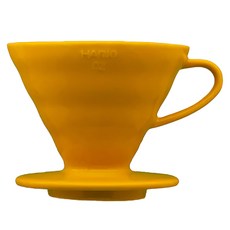 HARIO 好璃奧 V60 彩虹磁石濾杯, 芥末黃02 1~4杯, 1個, 1~4杯