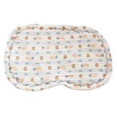 愛北鼻 純棉10層紗嬰兒拍嗝紗布枕巾/枕頭墊 40 x 25cm 藍條碎花小熊