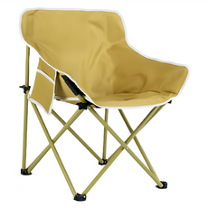 經典戶外露營月亮椅 附收納袋, 黃色, 1個