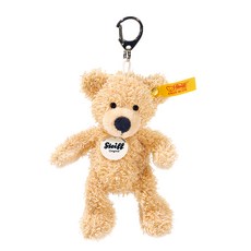 Steiff 德國金耳釦泰迪熊 經典 Fynn 鑰匙圈 玩偶, 12cm, 泰迪熊 卡其色, 1個