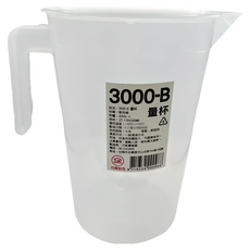 LM 力銘 3000-B 量杯 聚丙烯材質, 4719334000988, 3000cc, 1個