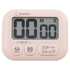 dretec 波波拉大螢幕計時器 3按鍵 T-591PK 粉色, 1個
