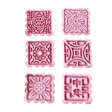 Betty's 焙蒂絲 方形月餅模A 附6款造型 50g, PM604, 1組