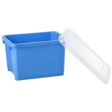 SHUTER 樹德 塔塔家HA-3645K置物箱 可堆疊, 粉藍色, 大 45.7 x 37 x 26cm, 1個