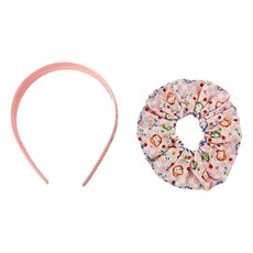 Hello Kitty 凱蒂貓 粉色髮箍髮圈套裝, 顏色隨機, 不適用