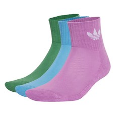 adidas 愛迪達 MID ANKLE SCK 襪子, 粉色 + 綠色 + 藍色, 3雙