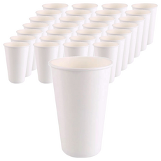 JX 雙P冷熱共用杯, 公版 16oz 白色, 耐熱0度~90度, 50個, 4袋