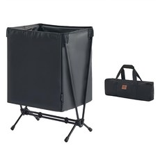 Naturehike 挪客 悟澈可折疊鋁管置物籃, 黑色, 1個