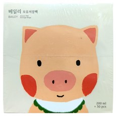BaILEY 拋棄式母乳儲存袋 豬寶寶 200ml x 30個, 1組