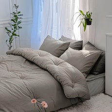 yesbedding 純有機水洗棉100飯店薄被, 棕色