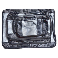 緞面 可伸縮進口行李收納袋 6件組