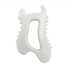 上手家居 臉部陶瓷刮痧板 11 x 5.5 x 1.5cm 116g, 臉部按摩款 白色, 1個