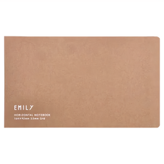 KING JIM EMILy 橫向筆記本 164x92x6mm 3.5mm 網格 96頁, 棕色, 1個